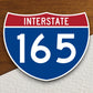 Interstate route  165 sticker, Interstate Highway Sign Expressway Stickers, Highway Sign Road Trip Sticker, Room Décor