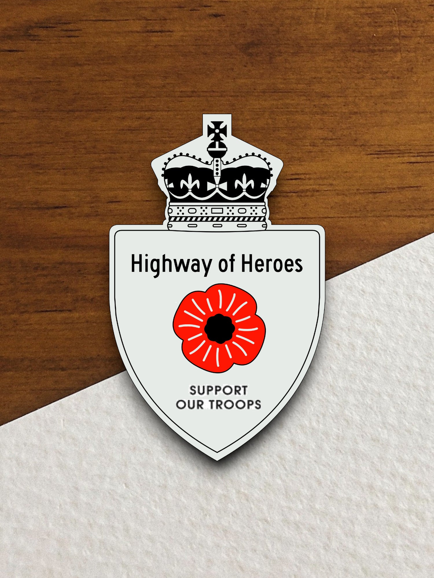 Canada Highway of Heroes road sign sticker, road trip sticker, highway sign, room decor, travel sticker