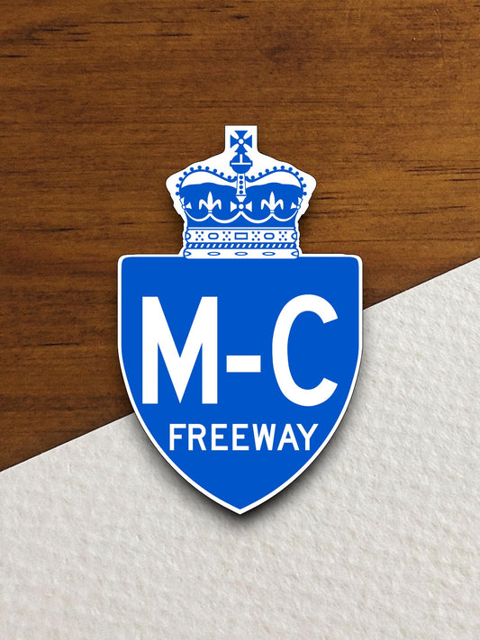 Canada M-C Freeway road sign stickerRoom Décor, road trip sticker, highway sign, room decor, travel sticker