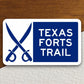 Texas Forts Trail  road sign stickers, Room Decor, Traffic Sticker, Road Sign Decoration, Road Work Signs, Building Signs, Traffic Sign