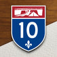 Quebec Canada Autoroute 10 road sign sticker, road trip sticker, highway sign, room decor, travel sticker