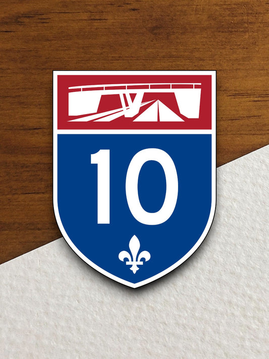 Quebec Canada Autoroute 10 road sign sticker, road trip sticker, highway sign, room decor, travel sticker