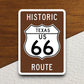 Historic Route 66 - Texas road sign sticker, road trip sticker, highway sign, room decor, travel sticker