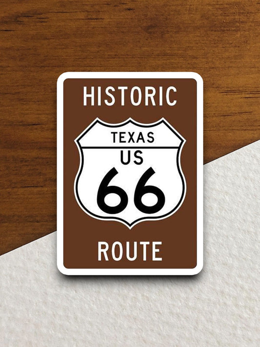 Historic Route 66 - Texas road sign sticker, road trip sticker, highway sign, room decor, travel sticker