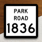 Texas Park Road 1836 sign road sign sticker, road trip sticker, highway sign, room decor, travel sticker