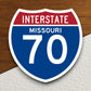 Interstate route  70 Missouri sticker, Interstate Highway Sign Expressway Stickers, Highway Sign Road Trip Sticker, Room Décor