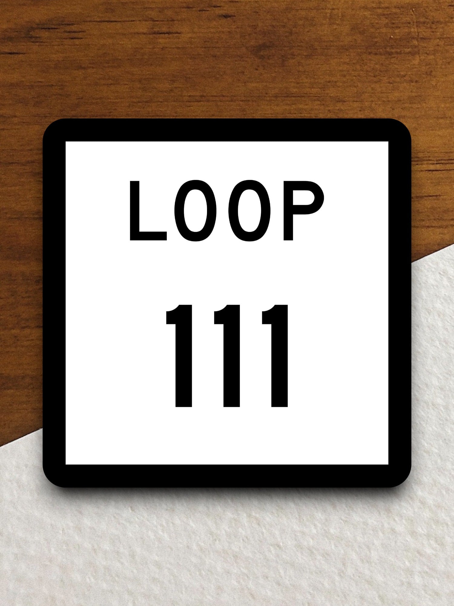 Texas Loop 111 road sign sticker, road trip sticker, highway sign, room decor, travel sticker