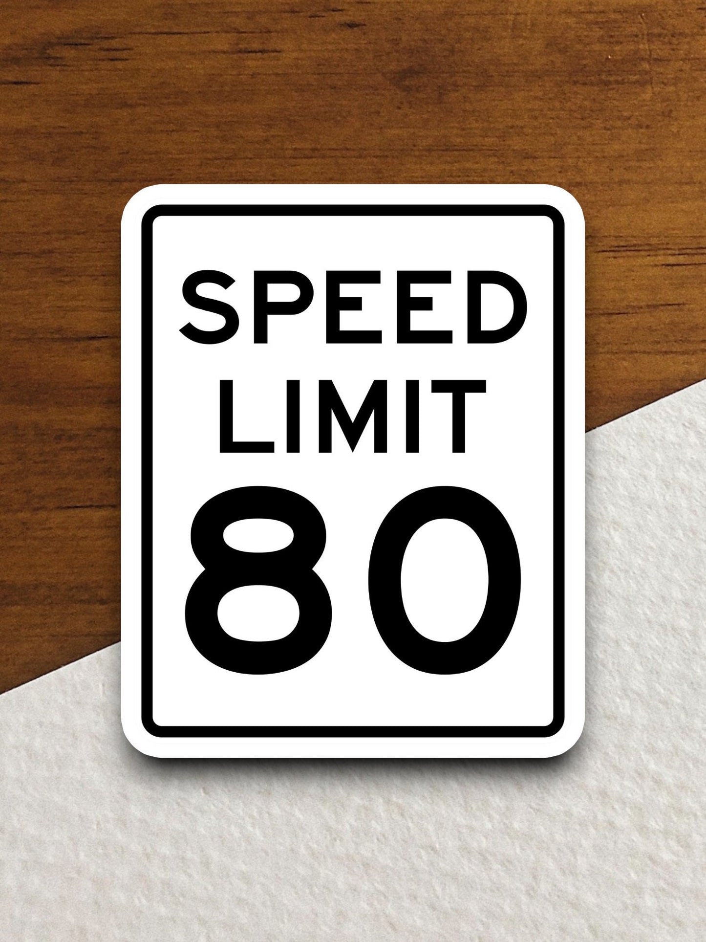 80 Miles Per Hour Speed Limit sticker, souvenir travel sticker, road sign decor, travel gift, planner sticker, laptop decal, Room Décor