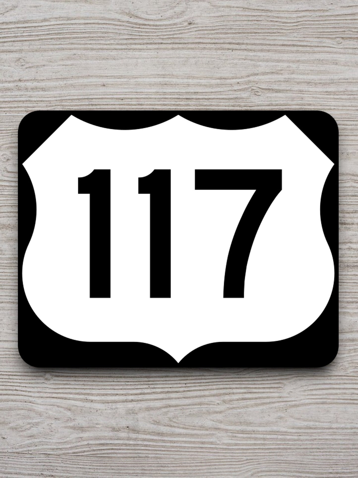 United States U.S. Route 117 road sign sticker, road trip sticker, highway sign, room decor, travel sticker