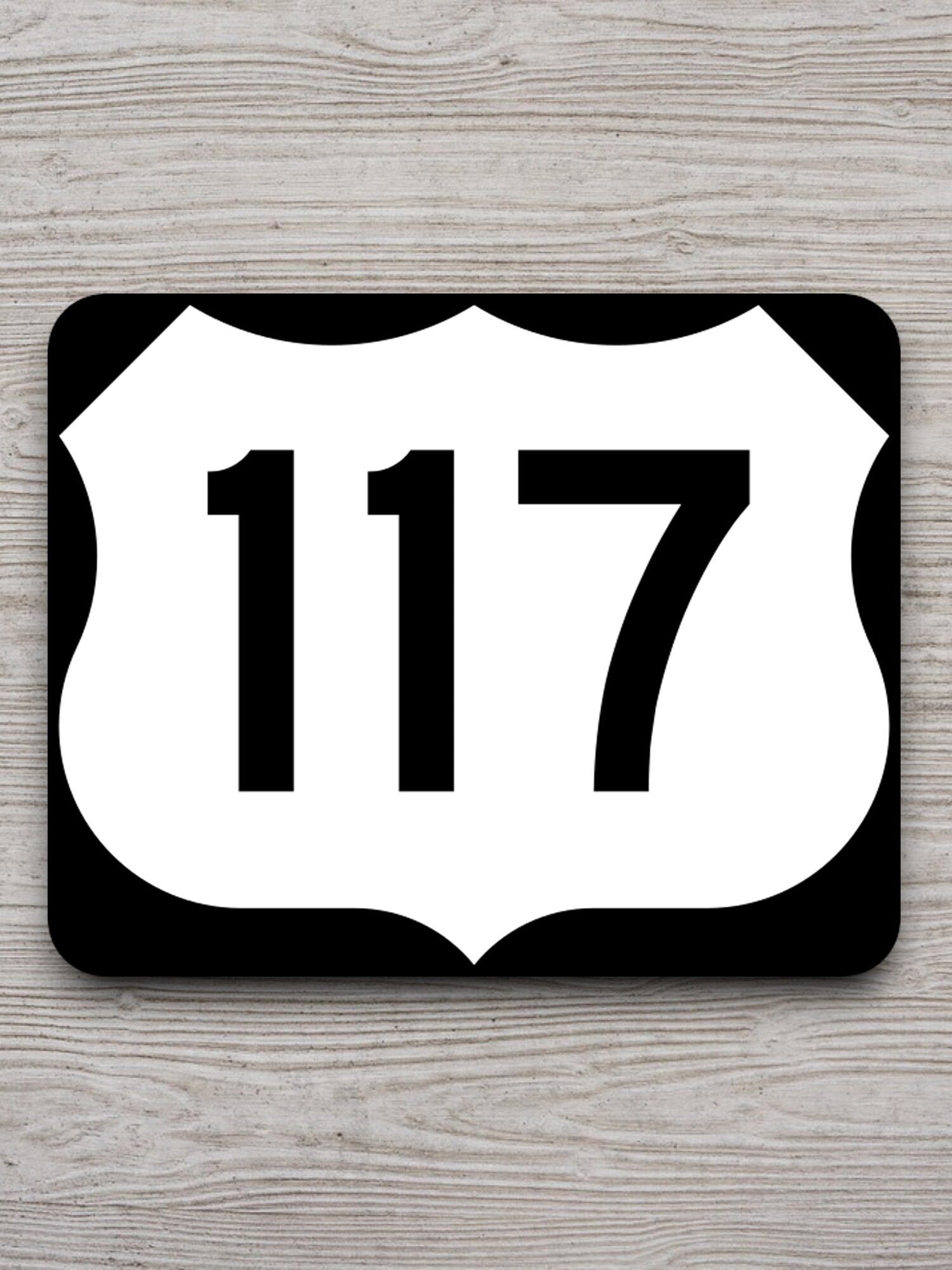 United States U.S. Route 117 road sign sticker, road trip sticker, highway sign, room decor, travel sticker