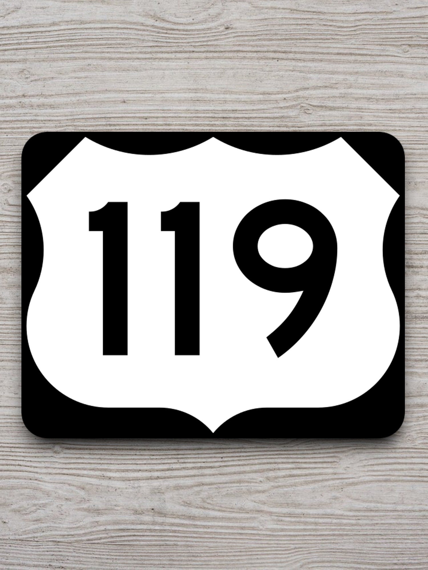 United States U.S. Route 119 road sign sticker, road trip sticker, highway sign, room decor, travel sticker