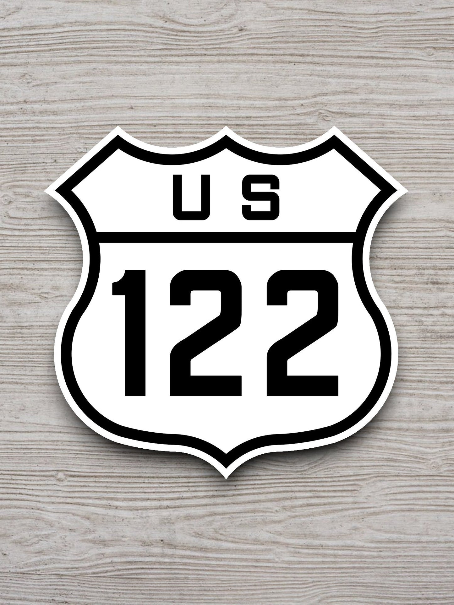 United States U.S. Route 122 road sign sticker, road trip sticker, highway sign, room decor, travel sticker