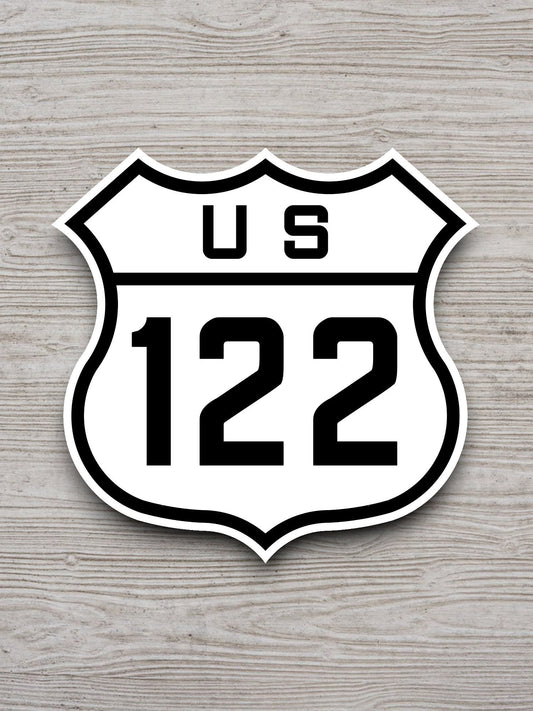 United States U.S. Route 122 road sign sticker, road trip sticker, highway sign, room decor, travel sticker