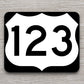 United States U.S. Route 123 road sign sticker, road trip sticker, highway sign, room decor, travel sticker