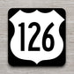 United States U.S. Route 126 road sign sticker, road trip sticker, highway sign, room decor, travel sticker