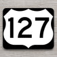 United States U.S. Route 127 road sign sticker, road trip sticker, highway sign, room decor, travel sticker