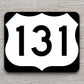 United States U.S. Route 131 road sign sticker, road trip sticker, highway sign, room decor, travel sticker