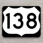 United States U.S. Route 138 road sign sticker, road trip sticker, highway sign, room decor, travel sticker