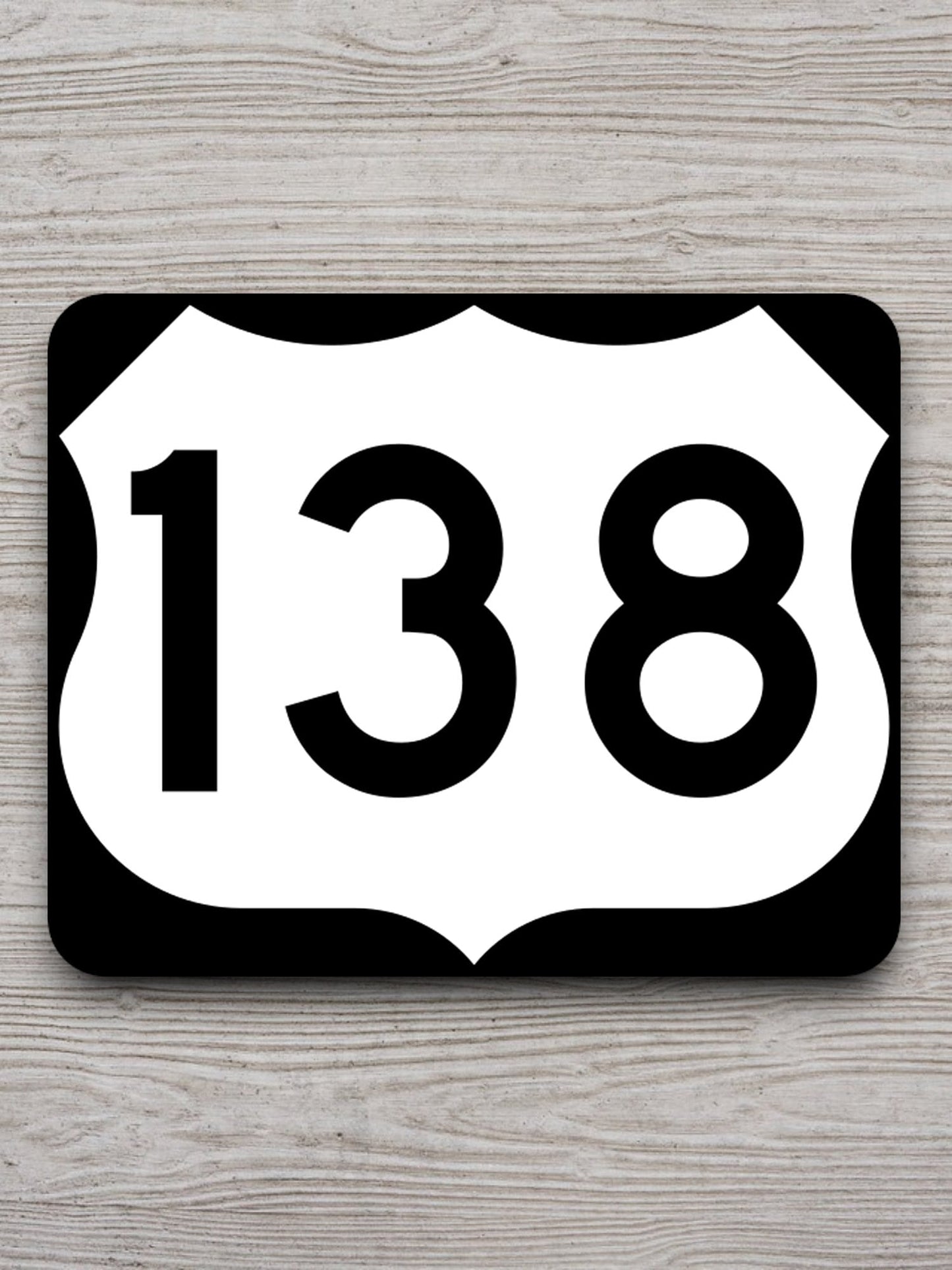 United States U.S. Route 138 road sign sticker, road trip sticker, highway sign, room decor, travel sticker