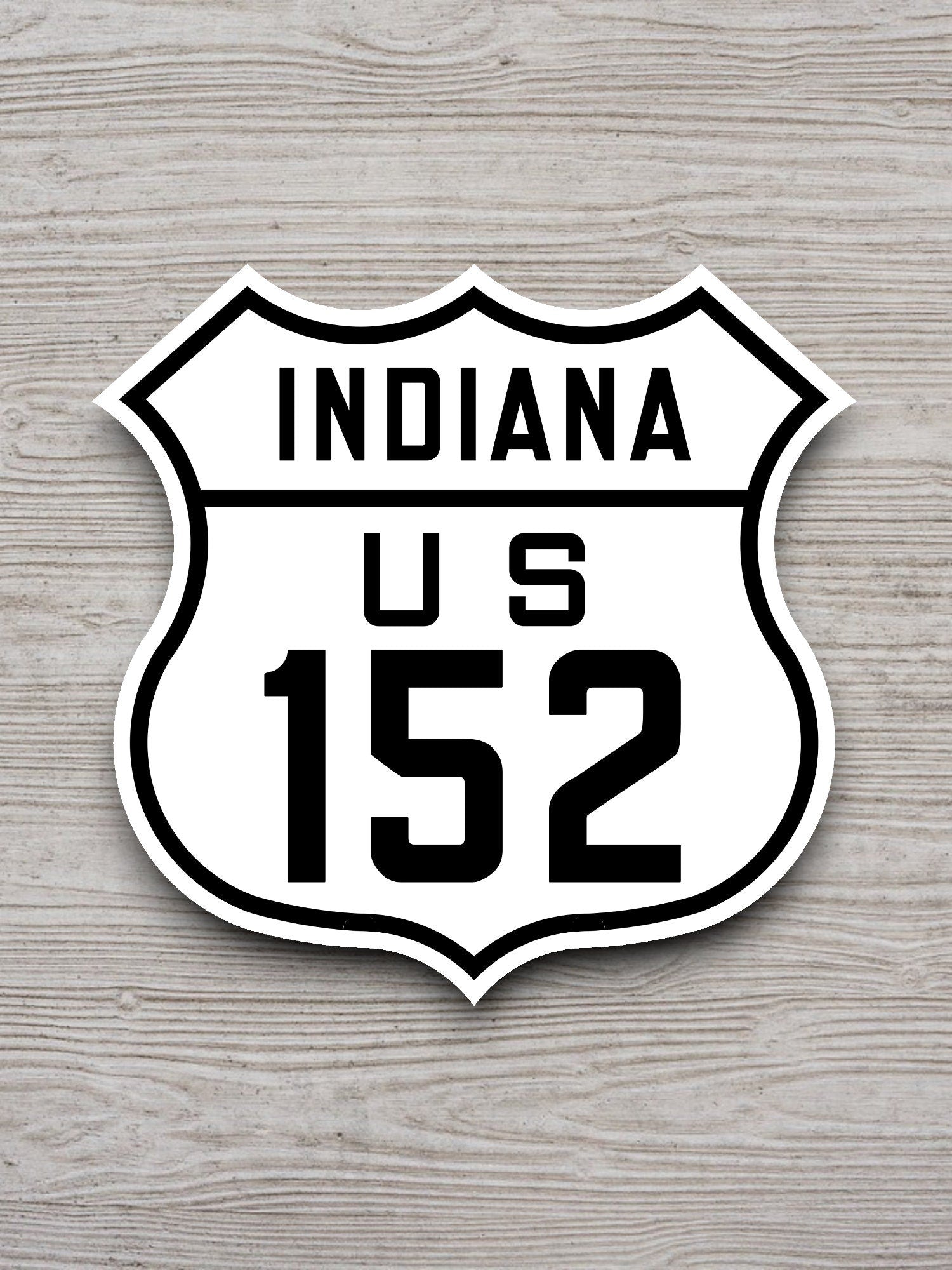 United States U.S. Route 152 Indiana road sign sticker, road trip sticker, highway sign, room decor, travel sticker