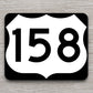 United States U.S. Route 158 road sign sticker, road trip sticker, highway sign, room decor, travel sticker