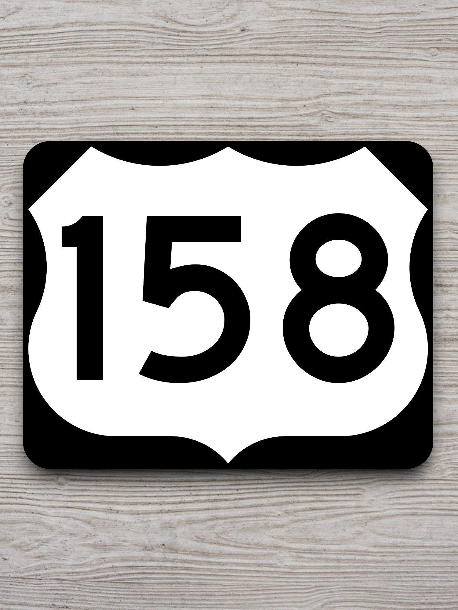 United States U.S. Route 158 road sign sticker, road trip sticker, highway sign, room decor, travel sticker