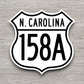 United States U.S. Route 158A North Carolina road sign sticker, road trip sticker, highway sign, room decor, travel sticker