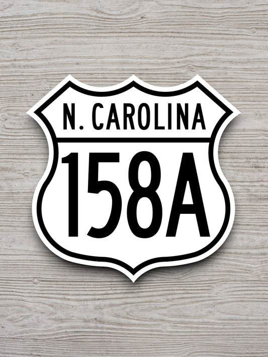 United States U.S. Route 158A North Carolina road sign sticker, road trip sticker, highway sign, room decor, travel sticker