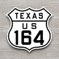 United States U.S. Route 164 Texas road sign sticker, road trip sticker, highway sign, room decor, travel sticker