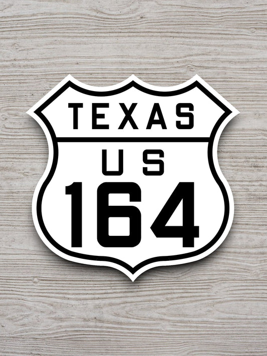 United States U.S. Route 164 Texas road sign sticker, road trip sticker, highway sign, room decor, travel sticker