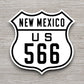 United States U.S. Route 566 New Mexico road sign sticker, road trip sticker, highway sign, room decor, travel sticker