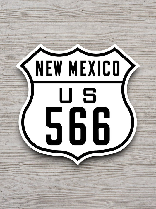 United States U.S. Route 566 New Mexico road sign sticker, road trip sticker, highway sign, room decor, travel sticker