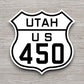 United States U.S. Route 450 Utah road sign sticker, road trip sticker, highway sign, room decor, travel sticker