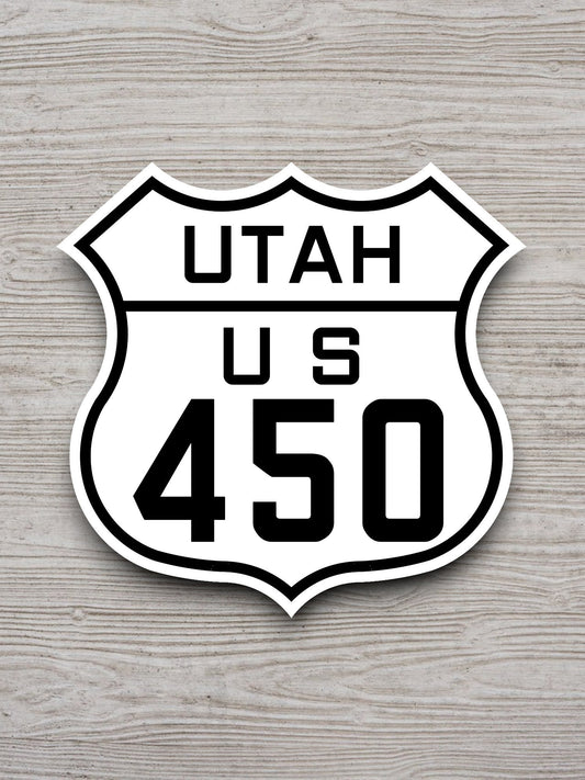 United States U.S. Route 450 Utah road sign sticker, road trip sticker, highway sign, room decor, travel sticker