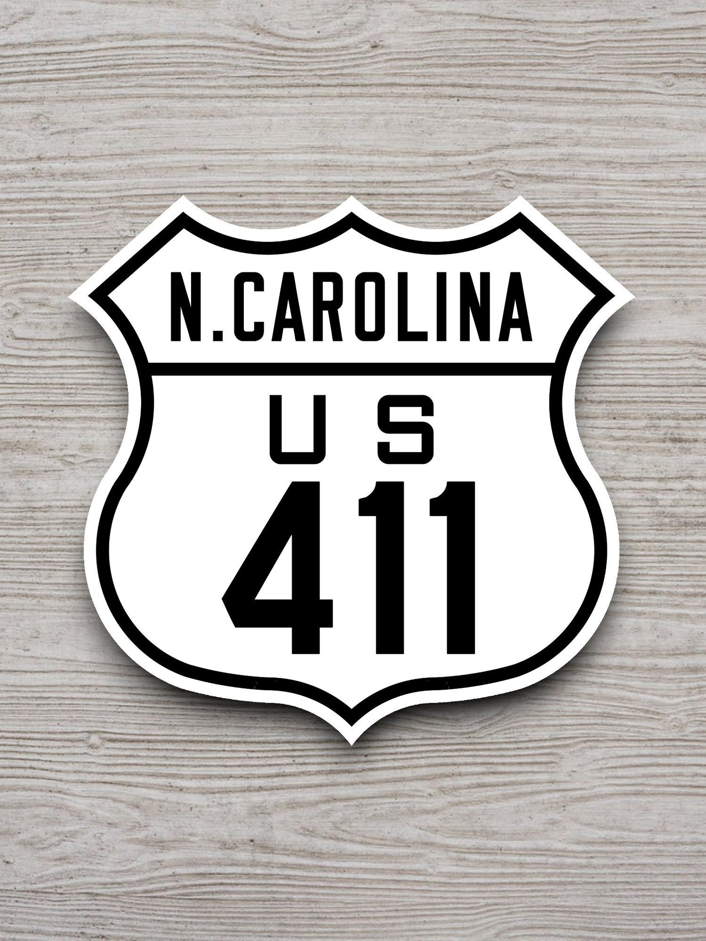 United States U.S. Route 411 North Carolina road sign sticker, road trip sticker, highway sign, room decor, travel sticker