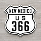 United States U.S. Route 366 New Mexico road sign sticker, road trip sticker, highway sign, room decor, travel sticker