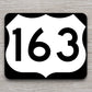 United States U.S. Route 163 road sign sticker, road trip sticker, highway sign, room decor, travel sticker