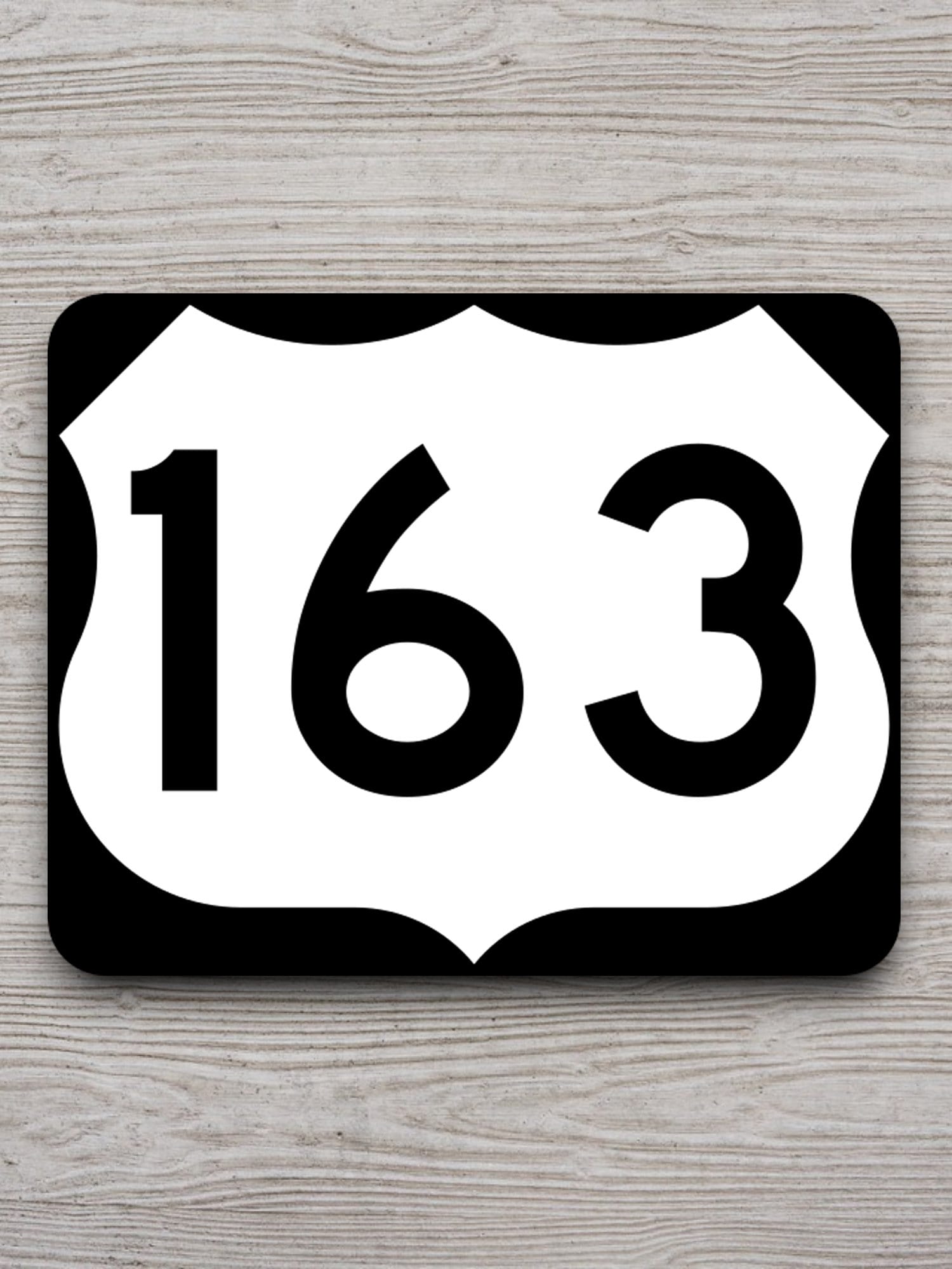 United States U.S. Route 163 road sign sticker, road trip sticker, highway sign, room decor, travel sticker