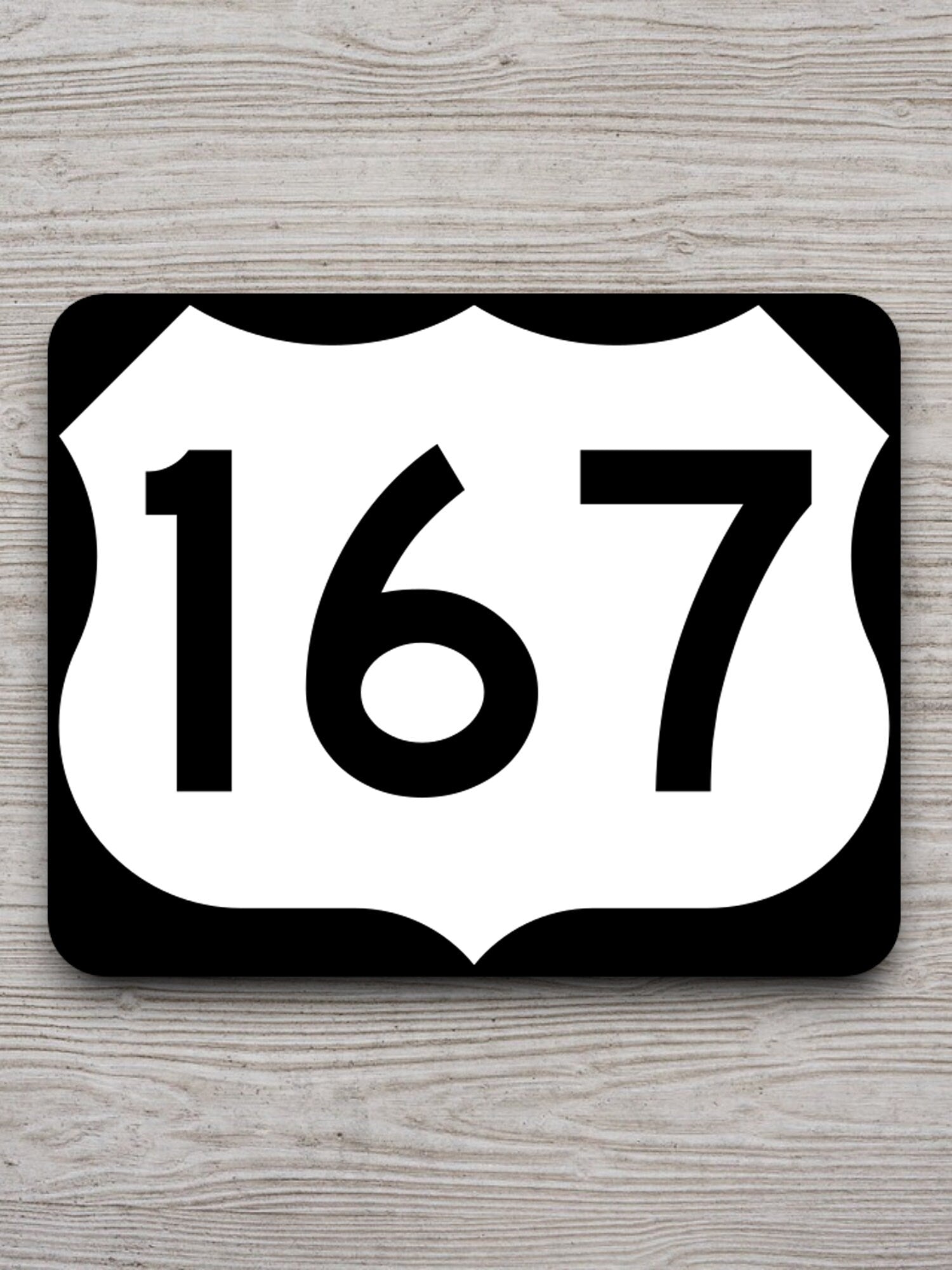 United States U.S. Route 167 road sign sticker, road trip sticker, highway sign, room decor, travel sticker