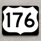 United States U.S. Route 176 road sign sticker, road trip sticker, highway sign, room decor, travel sticker