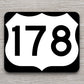 United States U.S. Route 178 road sign sticker, road trip sticker, highway sign, room decor, travel sticker