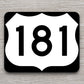 United States U.S. Route 181 road sign sticker, road trip sticker, highway sign, room decor, travel sticker