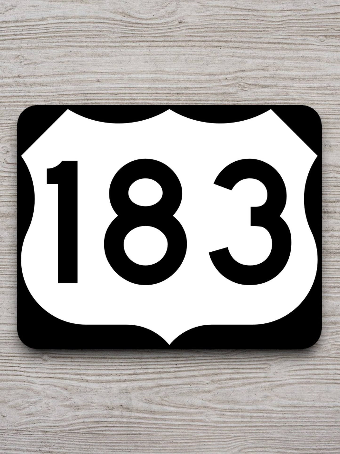 United States U.S. Route 183 road sign sticker, road trip sticker, highway sign, room decor, travel sticker