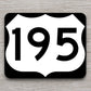 United States U.S. Route 195 road sign sticker, road trip sticker, highway sign, room decor, travel sticker