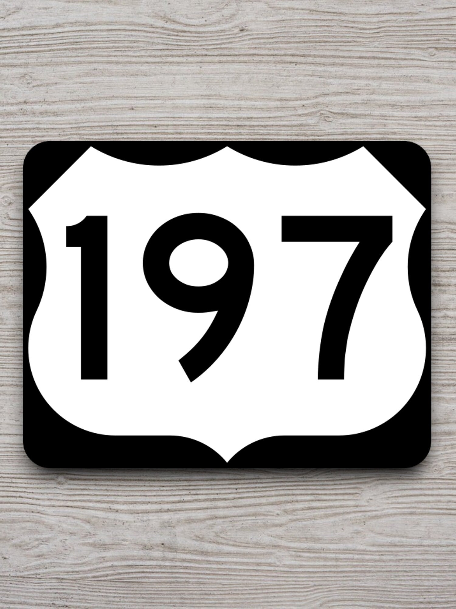 United States U.S. Route 197 road sign sticker, road trip sticker, highway sign, room decor, travel sticker