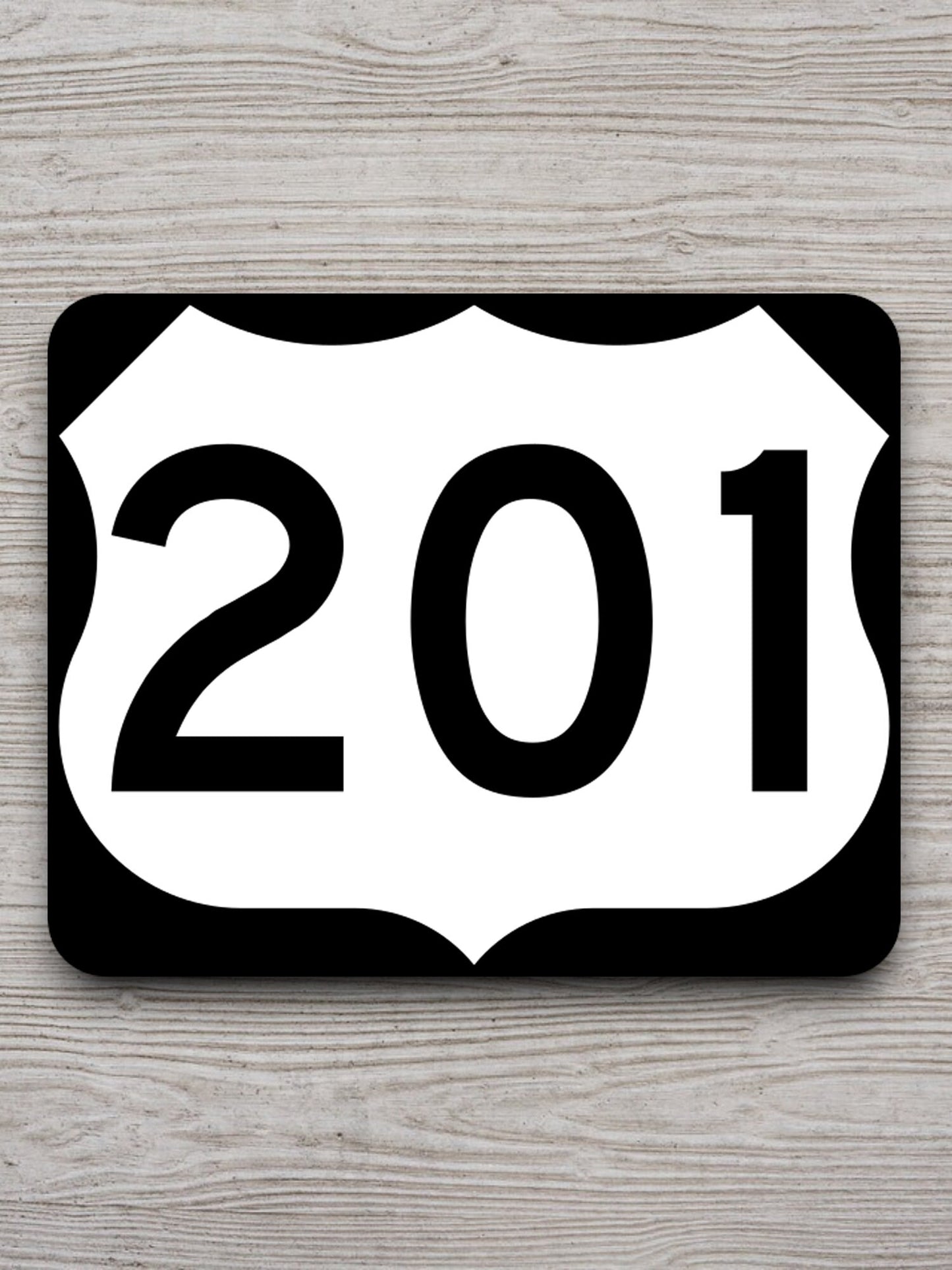 United States U.S. Route 201 road sign sticker, road trip sticker, highway sign, room decor, travel sticker