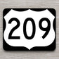 United States U.S. Route 209 road sign sticker, road trip sticker, highway sign, room decor, travel sticker