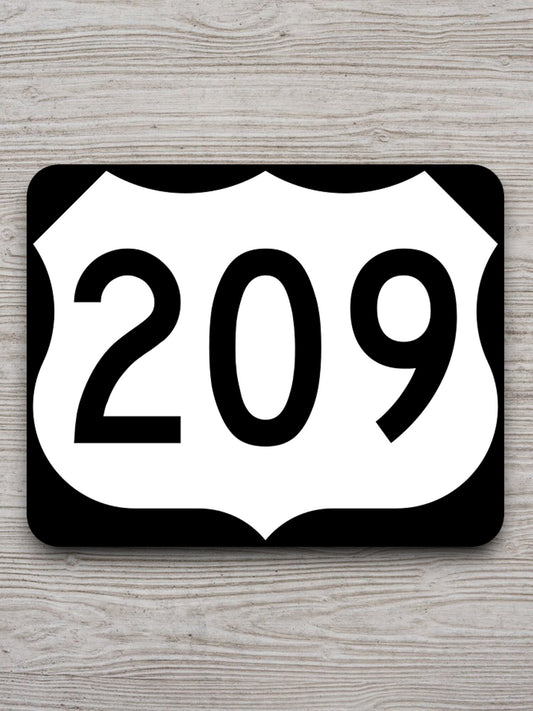 United States U.S. Route 209 road sign sticker, road trip sticker, highway sign, room decor, travel sticker