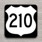 United States U.S. Route 210 road sign sticker, road trip sticker, highway sign, room decor, travel sticker