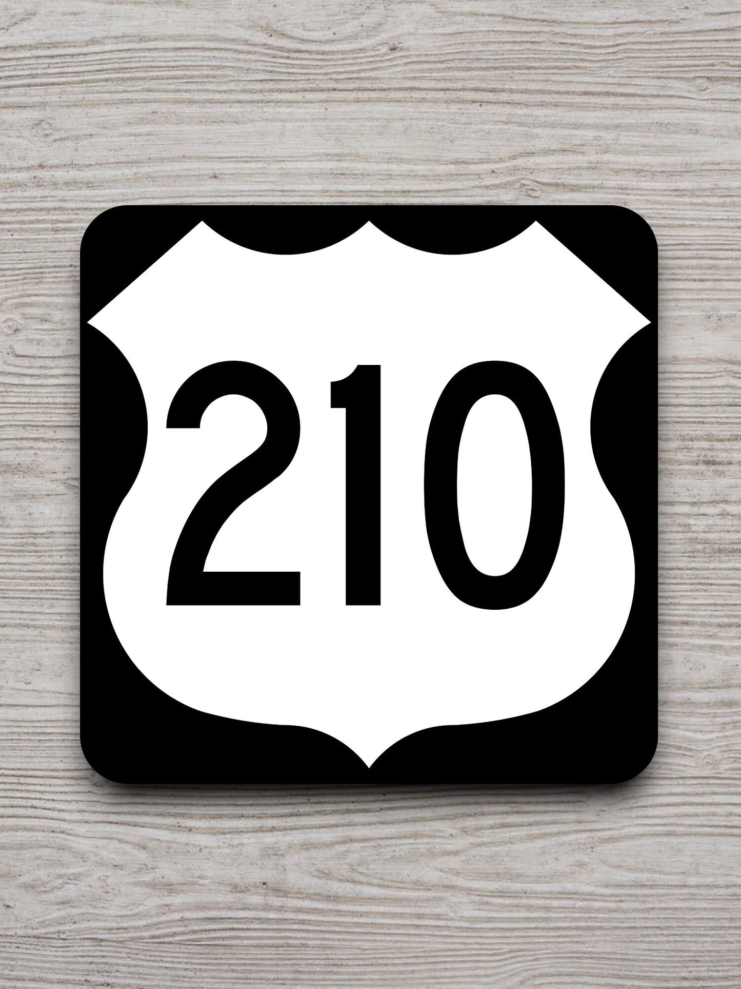 United States U.S. Route 210 road sign sticker, road trip sticker, highway sign, room decor, travel sticker